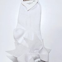 Чорапи в бяло с панделка 🎀, снимка 4 - Чорапи - 43659009