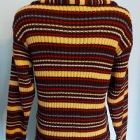 Пъстър пуловер с качулка / голям размер , снимка 4 - Блузи с дълъг ръкав и пуловери - 35541006