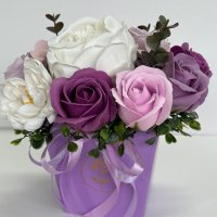 Букет с ароматни сапунени рози, снимка 2 - Подаръци за жени - 44036613