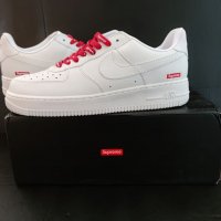 Nike Air Force 1 Supreme Нови Мъжки Обувки Маратонки Размер 43 Номер 27.5см Кецове Бели Shoes Man , снимка 7 - Маратонки - 40173899