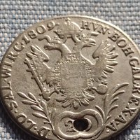 Сребърна монета 20 кройцера 1809г. Франц първи Виена Австрийска империя 13664, снимка 6 - Нумизматика и бонистика - 42930617