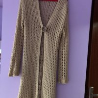 Дълга плетена жилетка , снимка 1 - Жилетки - 38184302