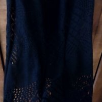 Голям черен памучен шал, снимка 3 - Шалове - 43063856