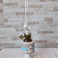 Стара френска порцеланова лампа - PEINT A LA MAIN - T.LIMOGE - Антика, снимка 4 - Антикварни и старинни предмети - 43939722