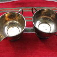 Посребрени чаша и кана, снимка 1 - Антикварни и старинни предмети - 28508551