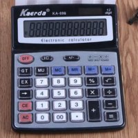 Голям калкулатор Kaeda KA-898, екран с 12 знака, соларно захранване и батерии, снимка 1 - Друга електроника - 38217568