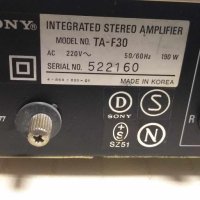 Стерео усилвател Sony TA-F30, снимка 2 - Ресийвъри, усилватели, смесителни пултове - 43295071