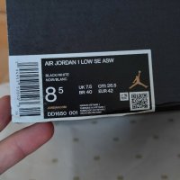 Nike Air Jordan 1 Low Carbon Black All Star размер 42 номер обувки маратонки черни кецове мъжки , снимка 14 - Маратонки - 39197684