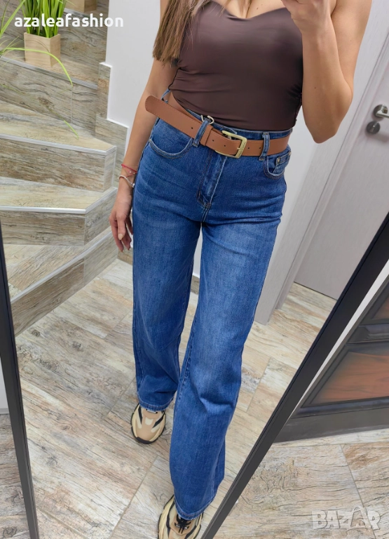 Дамски дънки с подарък колан, снимка 1