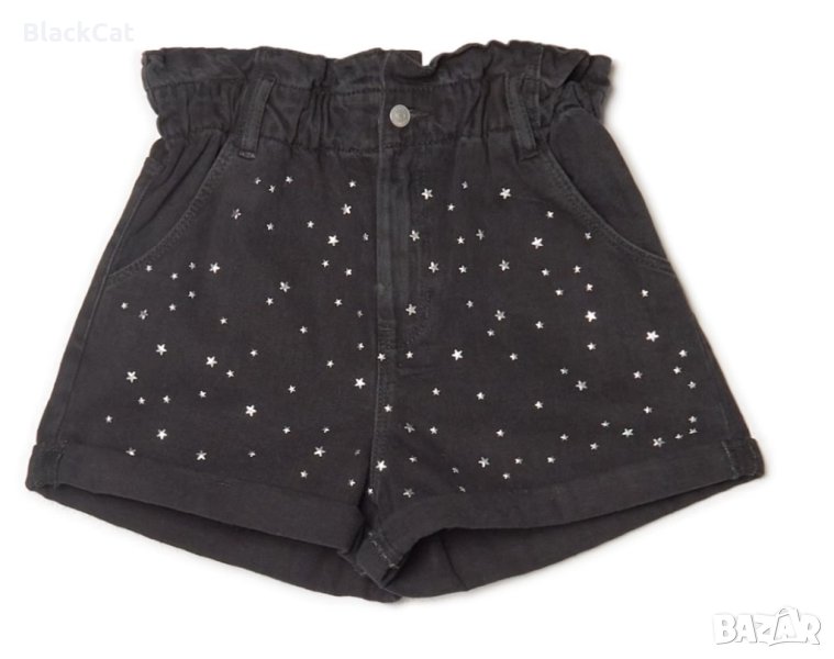 Къси Дънкови Панталони Paper Bag, снимка 1