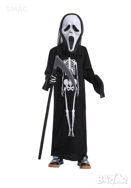 Детски карнавален костюм „Скелет с маска Scream“ за Halloween / Хелоуин_1230460, снимка 1