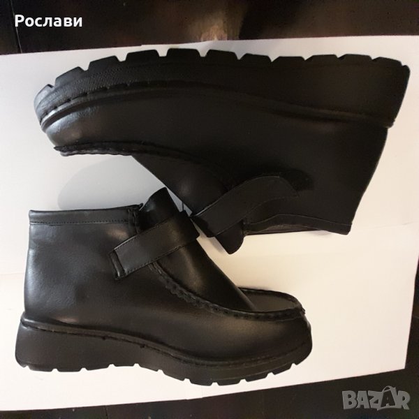 127. Дамски ниски боти, изкуствено равно ходило, номер 40, снимка 1