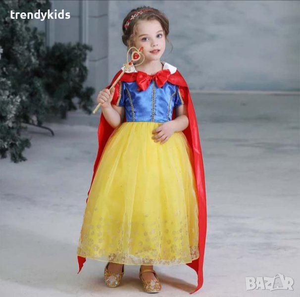 Красива рокля на Снежанка с наметало и подарък диадема с панделка!!!Аксесоари!, снимка 1