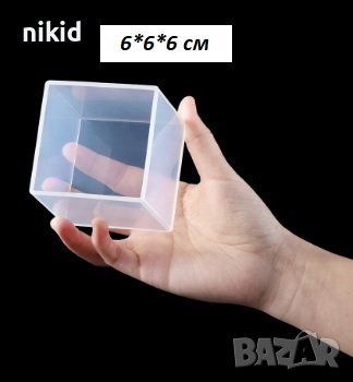 6 см 3D КУБ квадрат силиконов молд форма калъп смола за сладкарство и бижута и декорация свещи глина, снимка 1