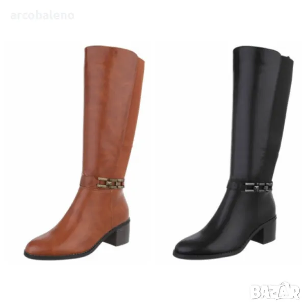 Дамски ботуши на висок ток, 2цвята , снимка 1