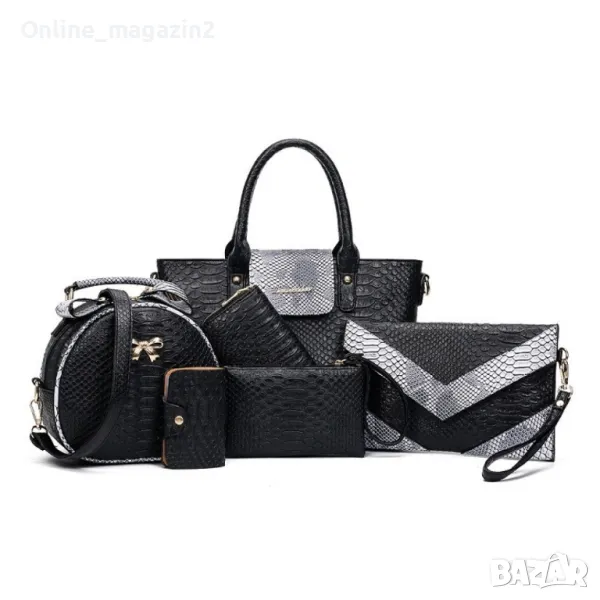 Чанти 6 броя кроко змийска , снимка 1