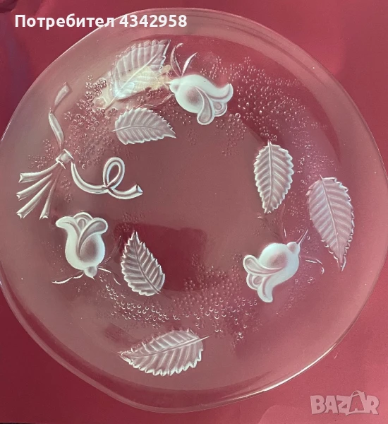 WMF. Vintage. Чиния с рози., снимка 1