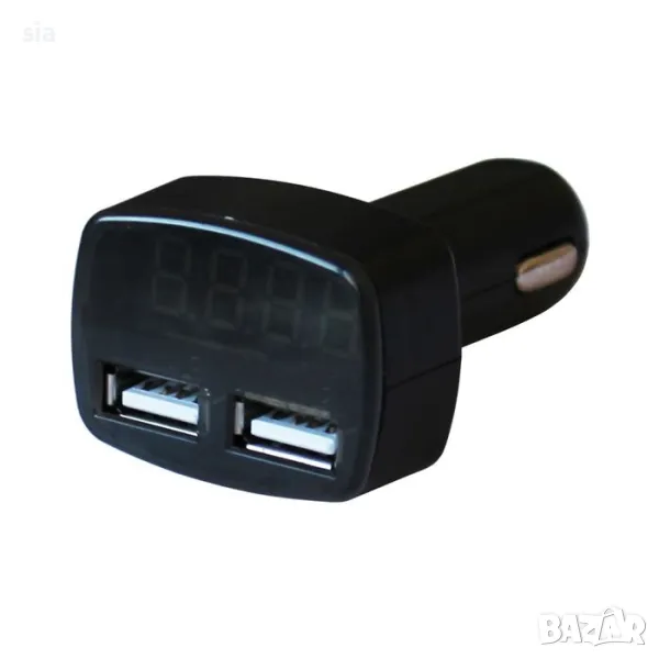 Вотметър за кола, Елетрически, 12/24V с 2 USB порта, снимка 1