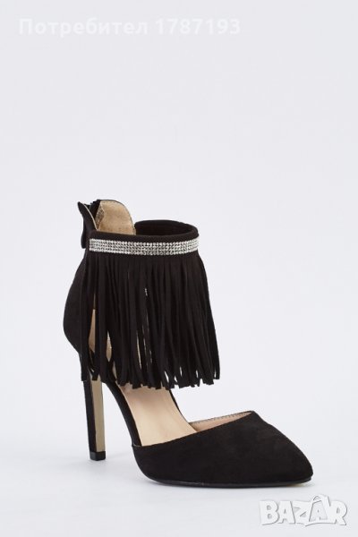 Нови обувки с ресни и камъчета, снимка 1