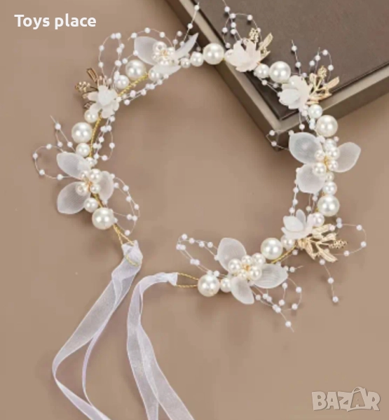 Булчинско венче, украса за глава за шаферка, моминско парти, снимка 1