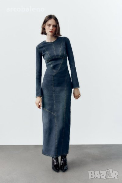 Нова модна дамска ежедневна дънкова рокля, снимка 1