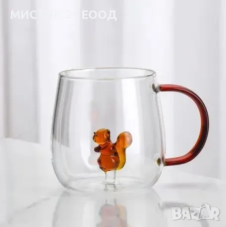 Стъклена Термоустойчива Чаша с 3D ефект , снимка 1