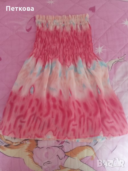 Лятна детска рокличка без презрамки, снимка 1