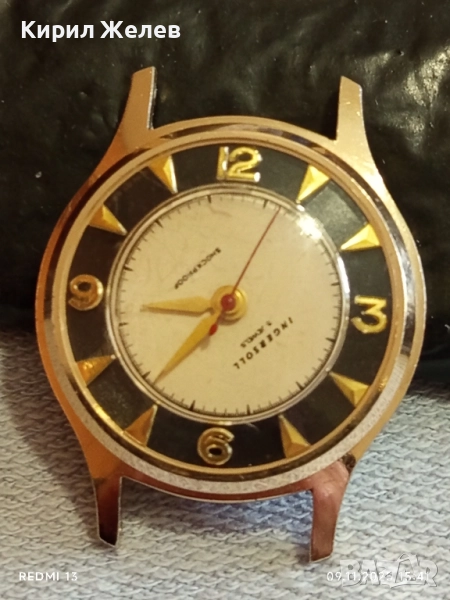 Стар механичен часовник мъжки INGERSOLL SHOCKPROOF за КОЛЕКЦИОНЕРИ 51564, снимка 1
