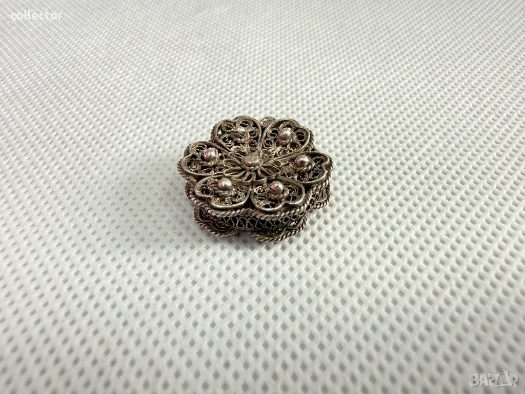 Сребърен медальон / висулка от филигран. №7777, снимка 1