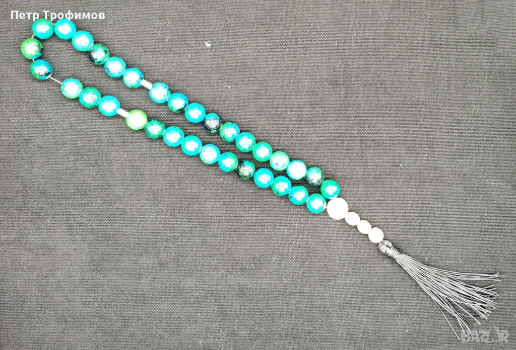 Броеница ръчна изработка от хризокола, снимка 1
