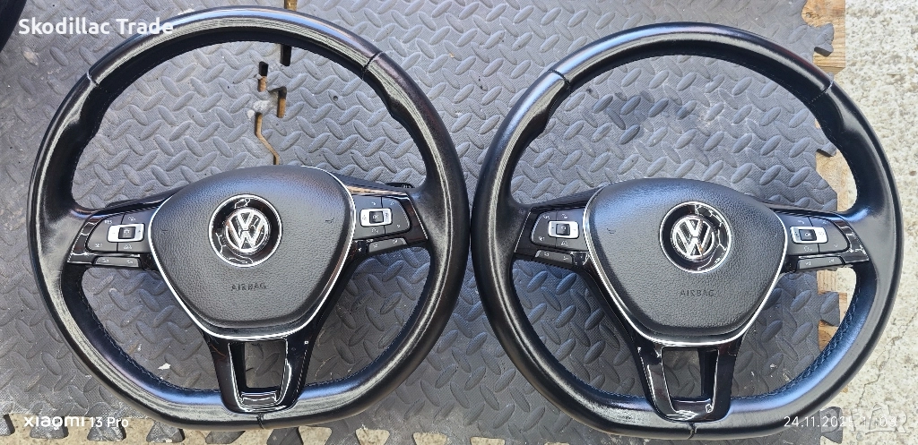 Оригинални кожени волани за VW - Golf VII, Passat VIII, Tiguan, Touran и др., снимка 1