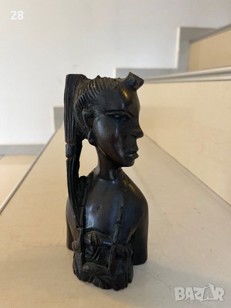 Бюст абанос жена Африка, снимка 1