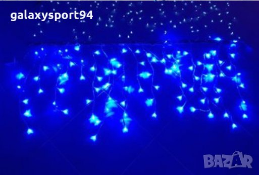 BLUE LED Сини ЛЕД Висящи Лампи 3х60 с опция снаждане Коледна украса, снимка 1