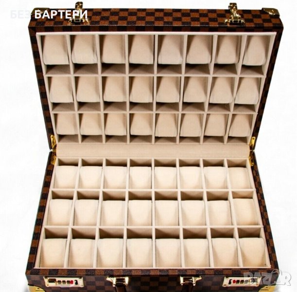 Луксозен куфар за съхранение на часовници 48 слота, снимка 1