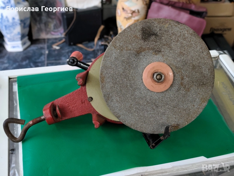 Стар ръчен шмиргел, снимка 1