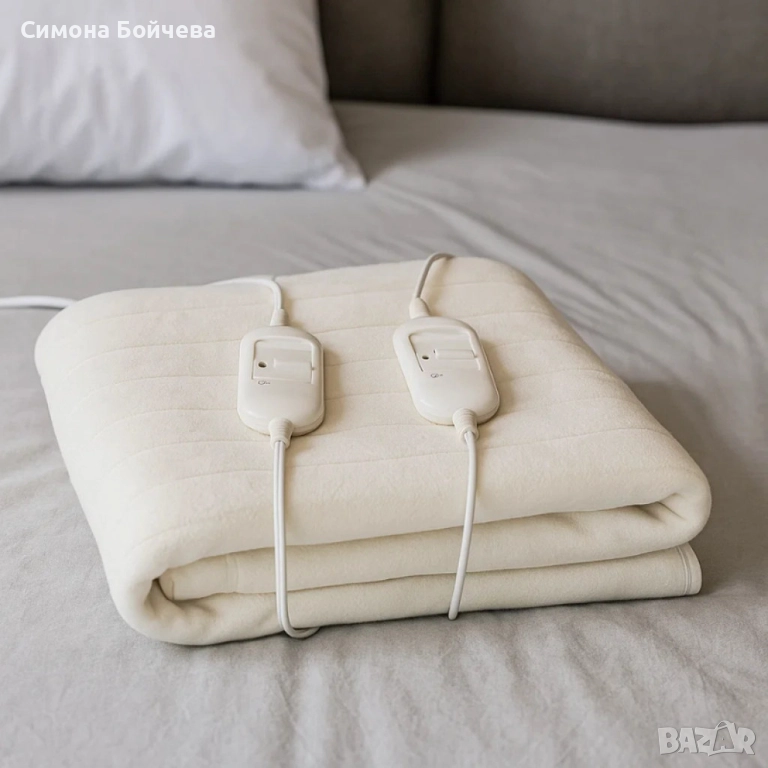 Електрическо двойно одеяло Rosberg RS8510AD – 160×140 см, 2×60W, LED индикатор, снимка 1