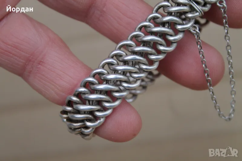 Дамска сребърна гривна, снимка 1