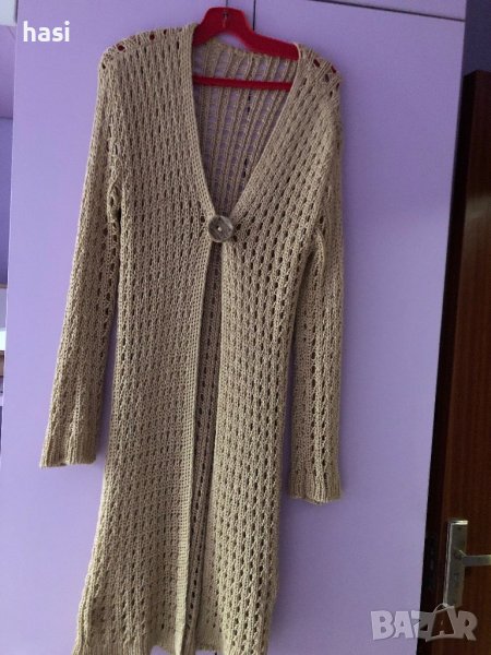 Дълга плетена жилетка , снимка 1
