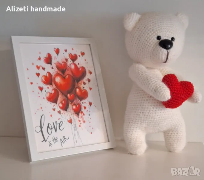 Влюбено мече, подарък за свети валентин., снимка 1