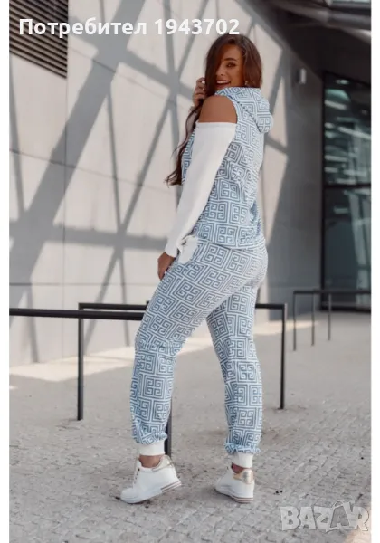 Дамски спортен комплект в син цвят FI629, снимка 1