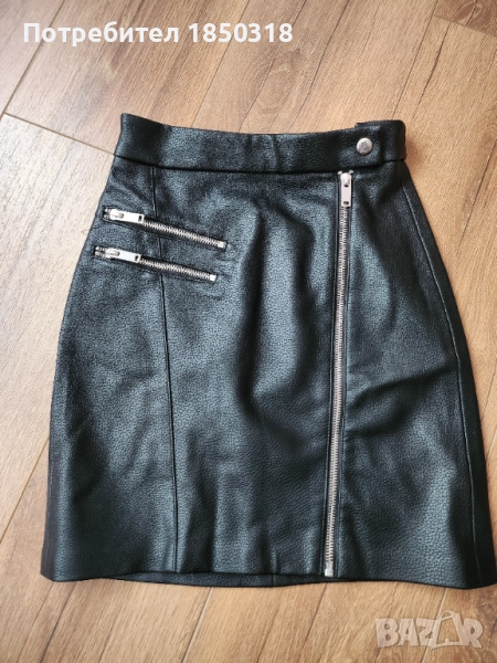 Дамска кожена пола Bershka, снимка 1