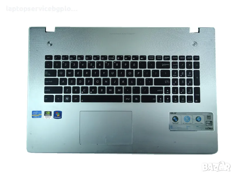 ASUS N76 N76VM R701V 17.3" Палмрест Клавиатура Тъчпад 13N0-MHA0K11 13GNAL1AM081-1, снимка 1