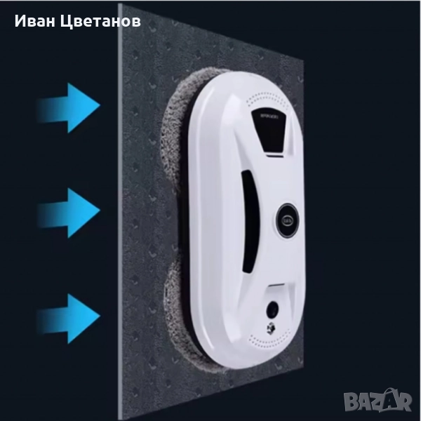 Интелигентен робот за почистване на прозорци с двойни въртящи се падове и вакуум 2800Pa, снимка 1