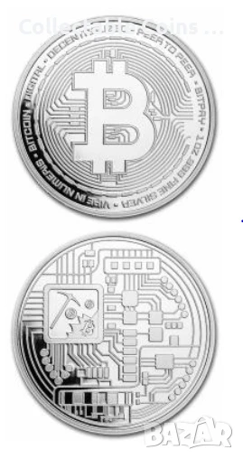 инвестиционна монета 1 унция Биткоин BTC bitcoin, снимка 1