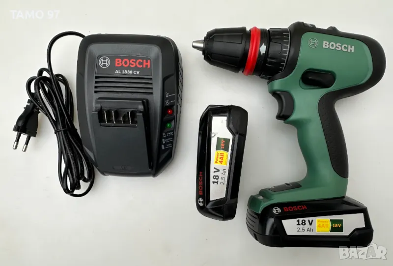  BOSCH AdvancedDrill 18 - Безчетков винтоверт 2x18V 2.5Ah неразличим от нов!, снимка 1