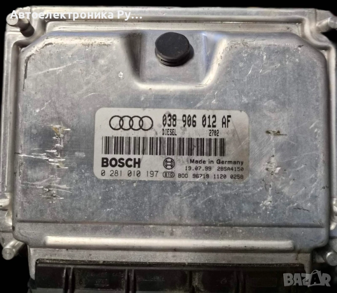 компютър AUDI A4 1.9 TDI AHU BOSCH, 0 281 010 197, 0281010197, 038 906 012 AF, снимка 1