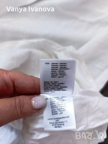 Lascana бяла памучна рокля за плаж, снимка 5 - Рокли - 50747393