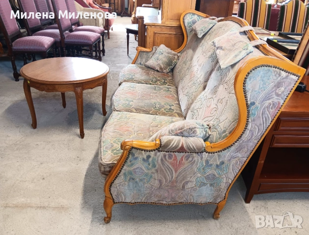 Винтиж диван тройка , снимка 8 - Дивани и мека мебел - 51000565