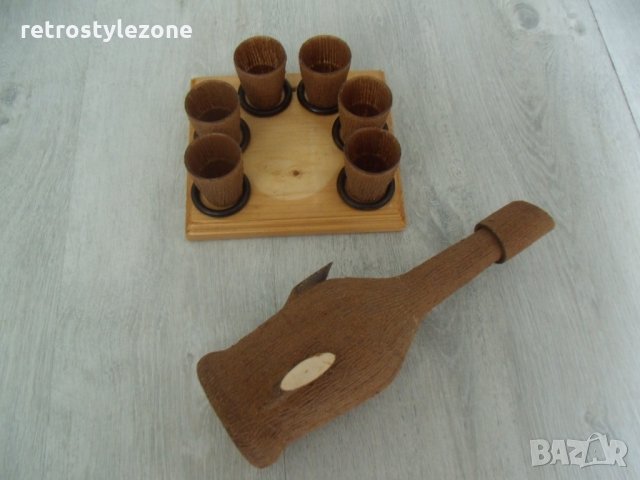 № 5428 стар комплект / сервиз - чашки с бутилка , снимка 3 - Други ценни предмети - 33281086