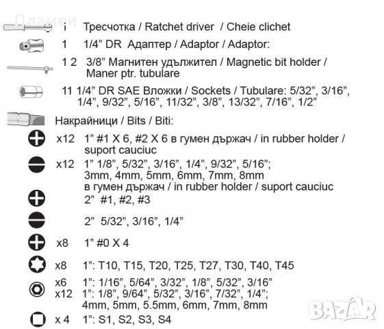 Отвертка с вложки и накрайници, комплект 78 части,Gadget tools Нови !, снимка 8 - Отвертки - 35339657